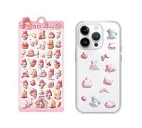 Calcomanías de animales, calcomanías de espuma de animales de dibujos animados, calcomanías decorativas para álbumes de recortes, para teléfono, diario, Navidad, escuela, niñas, niños, , laptop