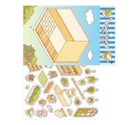 Calcomanías de anime | Pegatinas de escena de biblioteca de sala de flores - Escenas de corte en miniatura, recortes de diario de basura, colección de calcomanías de escena visual para suministros