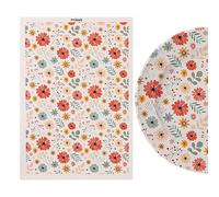 Calcomanías de arcilla floral - Papel de transferencia soluble en agua bajo vidriado, hoja adhesiva de flores rústicas coloridas para pendientes hechos a mano, cerámica, fabricación de joyas de arcill