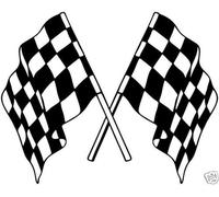 Calcomanías de bandera a cuadros de Stock Rally Car Racing