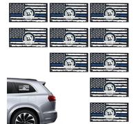 Calcomanías de bandera de Estados Unidos para automóviles, 10 calcomanías de bandera de país, papel adhesivo de 6.7 pulgadas, emblema conmemorativo de las fuerzas del orden