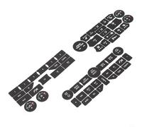 Calcomanías de botón de control de clima para SAAB 3ª generación 95NG 94X, superposiciones de botón de vinilo con letras blancas diseñadas para reparación de paneles de radio