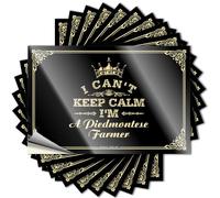 Calcomanías de broma para adultos con texto en inglés "I Can't Keep Calm I'm A Piedmontese Farmer Stickers Men Decor Funny Sticker (12 x 18 cm)