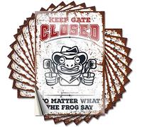 Calcomanías de broma para adultos, mantener la puerta cerrada, no importa lo que diga la rana, 10 calcomanías divertidas para coche (8 x 12 cm)