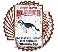 Calcomanías de broma para mantener la puerta cerrada sin importar lo que diga el pastor alemán, 10 calcomanías divertidas para ventana de coche, decoración de cueva para hombres (12 x 18 cm)