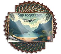 Calcomanías de coche Escape to Paradise: Fly Away with May Star Airlines! 10 calcomanías de coche para hombres, calcomanías y calcomanías de coche (6 x 9 cm)