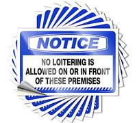 Calcomanías de coche para hombre, aviso de que no se permite merodear en o delante de estas instalaciones, 10 calcomanías divertidas para ventana de coche (12 x 18 cm)