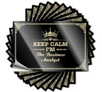 Calcomanías de coche para hombre, con texto en inglés "Keep Calm I'm The Business Analyst", letreros divertidos para decoración del hogar, letreros divertidos para el hogar y bar (12 x 18 cm)