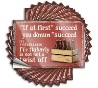 Calcomanías de coche para hombres, lema de los amantes de la cerveza: If At First You Don't Succeed, Try Not to TWI Stickers 10 unidades de calcomanías y calcomanías mecánicas (12 x 18 cm)