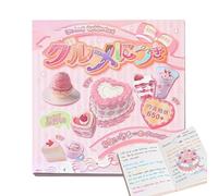 Calcomanías de comida japonesa, recubiertas de 4.92 pulgadas, 30 hojas | Calcomanías de postres japoneses que no se repiten | Bonito patrón de postre kawaii para álbumes de recortes para diarios