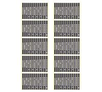 Calcomanías de diapasón de guitarra calcomanías de escala de nota 10 sábanas prácticas de práctica de la guitarra pegatina de guitar (T-101A【Black and White】)