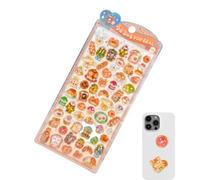 Calcomanías de dibujos animados 3D, divertidas calcomanías decorativas, vinilo colorido con textura de burbujas, perfecto para álbumes de recortes, portátiles, proyectos de manualidades, material de