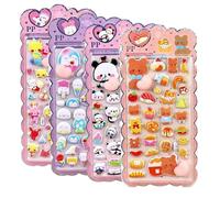 Calcomanías de Dibujos Animados | 4 Hojas Calcomanías Fosforescentes de Traseros de Animales - Pegatinas Decorativas,Para Teléfono Cuaderno Cumpleaños Material