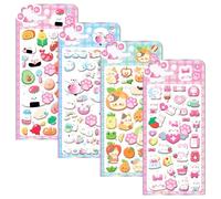 Calcomanías de dibujos animados | 4 hojas de calcomanías con huellas de patas, calcomanías decorativas, para smartphone, cuaderno, decoración de cumpleaños, aula, negocios, profesor, recompensa