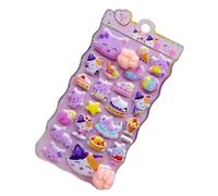 Calcomanías de dibujos animados para niños, adorables calcomanías surtidas en relieve, calcomanías 3D con temática de animales para niños, para monopatín, equipaje, taza, niños, niñas, adolescentes