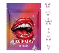 Calcomanías de dientes de diamantes de imitación, calcomanías de piedras preciosas de cristal para una sonrisa deslumbrante, suministros de dientes multifuncionales decorativos portátiles para uso