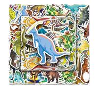 Calcomanías de dinosaurio | Calcomanías de vinilo impermeables de dinosaurio para botellas de agua, bicicleta, laptop, refrigerador, equipaje, computadora, teléfono móvil, monopatín, bicicleta (50