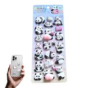 Calcomanías de esponja, calcomanías reutilizables 3D de panda divertidas, calcomanías para botellas de agua, para niños, familiares, amigos, interiores y exteriores, , planificador, hogar