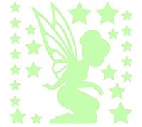 Calcomanías de estrellas que brillan en la oscuridad, calcomanías de hadas Lumi-Nous para pared, adhesivos fluorescentes para bricolaje, calcomanías de pared que brillan en la oscuridad, decoración de