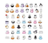 Calcomanías De Fantasma - 50 Unidades Calcomanías Fantasmas para Equipaje | Adhesivo Impermeable Halloween para Sobre Teléfono Adolescentes Adultos Monopatín Portátil Maleta Botella de Agua