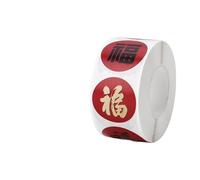 Calcomanías de Feliz Año Nuevo, etiquetas de recompensa en rollo de personajes Fu | Etiqueta decorativa 2026 - para sobres, tarjetas, marcado, recuerdos de, vacaciones, reuniones