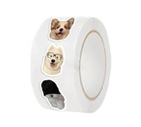 Calcomanías de gato lindo - 6 cm/2.36 pulgadas, calcomanías para botella de agua | 500 hojas/rollo - divertido gato meme calcomanía de vinilo | para la escuela, oficina, álbum de recortes