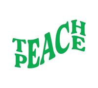 Calcomanías de grabado Enseñar la paz Frase Cita Educación Escolar 48x72.2cm No daña la superficie de la pared Verde