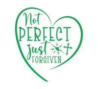 Calcomanías de grabado No soy perfecto, solo perdonado. 54.6x59.2cm Personalización personalizada Verde