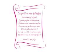 Calcomanías de grabado Oraciones para el baño en francés, versículos bíblicos, reglas de baño, citas inspiradoras cristianas de Amén 68x92.1cm Embellecimiento de paredes Rosa roja