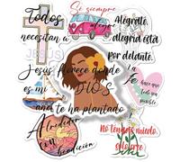 Calcomanías de Jesús en Español | adhesivos cristianos motivadores para agendas y diarios | Calcomanías religiosas con versículos de la Biblia | Biblia en Español 110