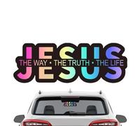 Calcomanías de Jesús para ventana inspiradas en la fe, religiosas, PVC, impermeables y resistentes a la decoloración, fáciles de aplicar, comparte creencias en coches y portátiles, regalo cristiano
