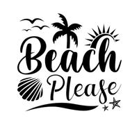 Calcomanías de letras Citas de verano que dicen los amantes 42x44.5cm Pintura mural artística Negro