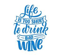 Calcomanías de letras Composición de letras de vino en estilo moderno 51x68.7cm No se cae Azul