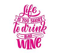 Calcomanías de letras Composición de letras de vino en estilo moderno 68x91.6cm No daña la superficie de la pared Rosa roja