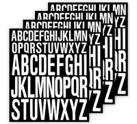 Calcomanías de letras de 2 pulgadas + 1 pulgada, calcomanías del alfabeto, 208 letras adhesivas, para álbumes de recortes, cuaderno, buzón, botella de agua, bricolaje, 4 hojas (blanco)