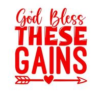 Calcomanías de letras Dios bendiga estas ganancias 67.2x71cm Removible sin dejar pegamento Rojo