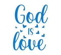 Calcomanías de letras Dios es amor 64x83.8cm Pintura mural artística Azul