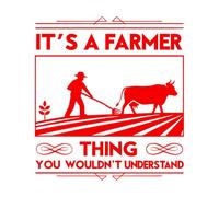 Calcomanías de letras Es una cosa de granjeros, diseño divertido de granjeros. 42x46.3cm Cultura del tatuaje Rojo