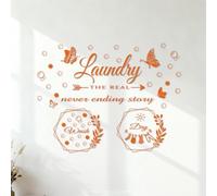 Calcomanías de letras Lavadero La historia interminable 35x46cm Embellecimiento de paredes Naranja