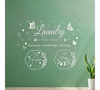 Calcomanías de letras Lavadero La historia interminable 54.6x71.7cm Pintura mural artística Blanco