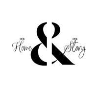 Calcomanías de letras Nuestro Hogar Nuestra Historia Letras Palabras Vivas 45x75.6cm Decoración de tiendas Negro