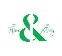 Calcomanías de letras Nuestro Hogar Nuestra Historia Letras Palabras Vivas 54x90.8cm Decoración de carrocerías Verde