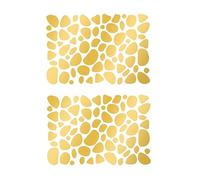 Calcomanías de lunares, lunares de dálmata, para guardería, arte de pared, calcomanías de animales, calcomanías de puntos irregulares, decoración de vinilo para niños, 2 hojas doradas, 56 x 40 cm