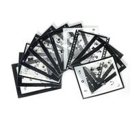 Calcomanías de marco de fotos de múltiples estilos para tarjetas, materiales de PET reutilizables, simples pela y pega calcomanías de marco coleccionables