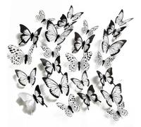 Calcomanías de mariposa 3D negras resistentes a la intemperie al aire libre
