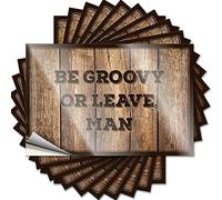 Calcomanías de mecánico con texto en inglés "Be Groovy or Leave Man", 10 unidades de calcomanías de herramientas Funk Around and Find Out (8 x 12 cm)
