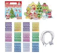 Calcomanías de Navidad para niños, para actividades artísticas, para colorear, decoración creativa de la habitación, calcomanía de lámina de Navidad