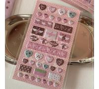 Calcomanías de notas musicales 3D, calcomanías de burbujas de espuma para álbumes de recortes, diario, lindas alas estéticas, collage de estilo vintage (póster 3)