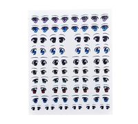 Calcomanías de ojos de dibujos animados, calcomanías de agua, figura de anime, muñecos, ojos para muñecas, accesorios de 4 cavidades, caras de bebé, molde de arcilla, calcomanías de ojos de dibujos