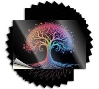 Calcomanías de otoño, decoración de habitación, casco arco iris, árbol de la vida: un símbolo de unidad y diversidad | Calcomanías estrechas con cita divertida (8 x 12 cm)